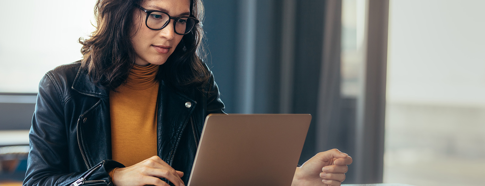 Woman using computer