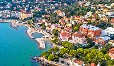 Arial view of Croatia.